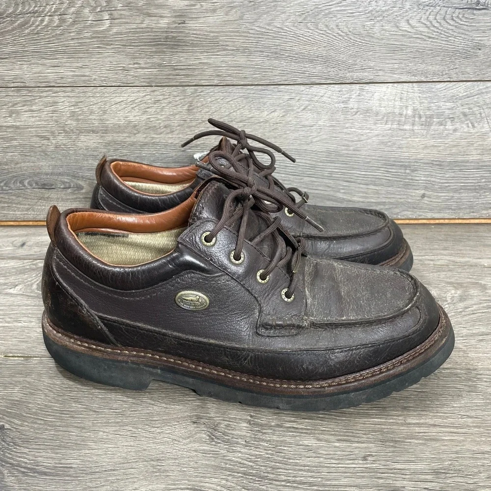 VTG Red Wing Irish Setter Shoes Mens 12 Brown Leather Moc Toe Oxford Work Rugged